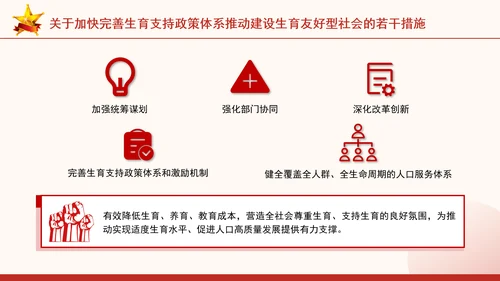 关于加快完善生育支持政策体系推动建设生育友好型社会的若干措施全文学习PPT