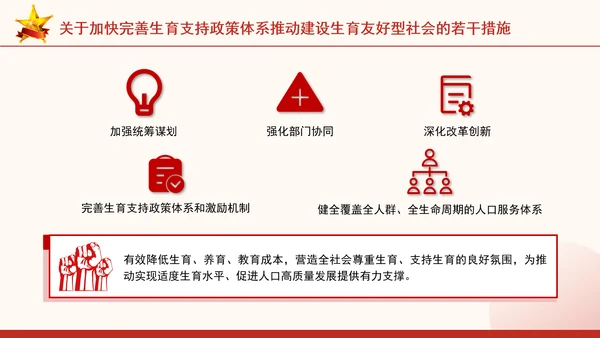 关于加快完善生育支持政策体系推动建设生育友好型社会的若干措施全文学习PPT