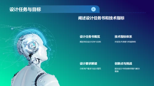 机器人机械设计毕业论文答辩通用PPT模板