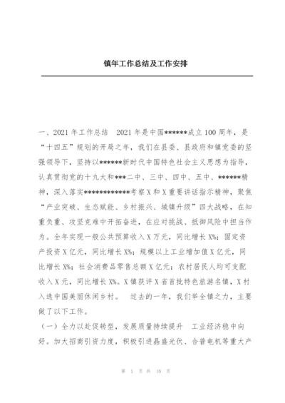 镇年工作总结及工作安排.docx