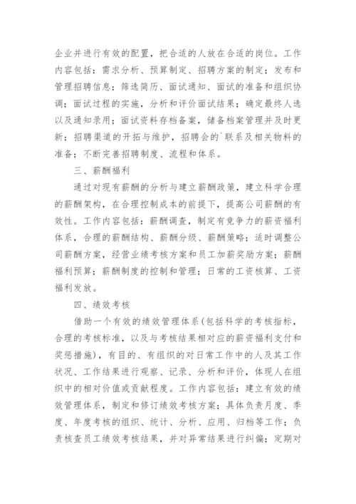 人力资源管理六大模块内容是什么.docx