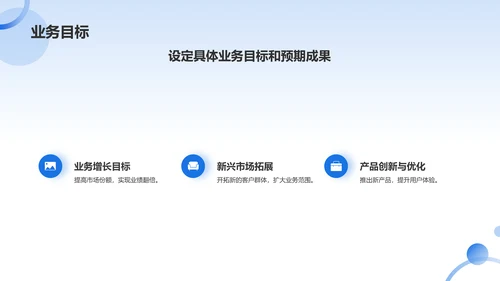 蓝色渐变年终述职报告PPT模板
