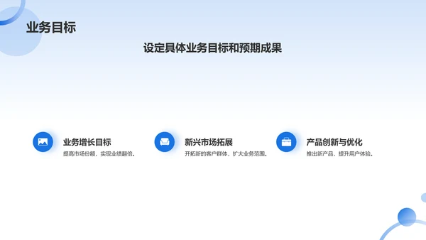 蓝色渐变年终述职报告PPT模板