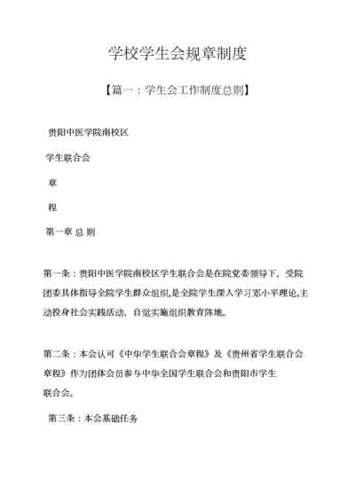 学校学生会专项规章新规制度.docx