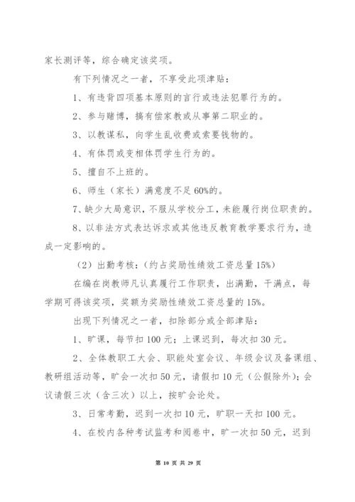 小学度奖励性绩效工资实施方案.docx