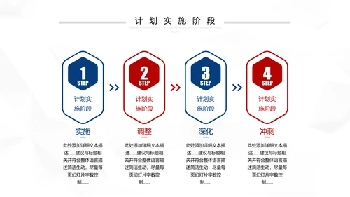 2021红蓝简约2021市场部年终总结新年计划述职报告PPT