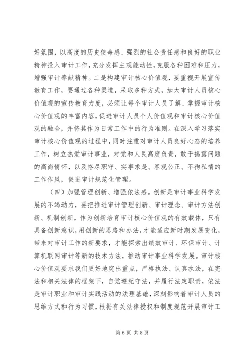 审计工作者核心价值观内涵及践行途径.docx