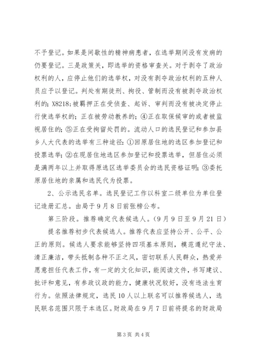 财政局人大代表大会换届选举工作方案 (2).docx