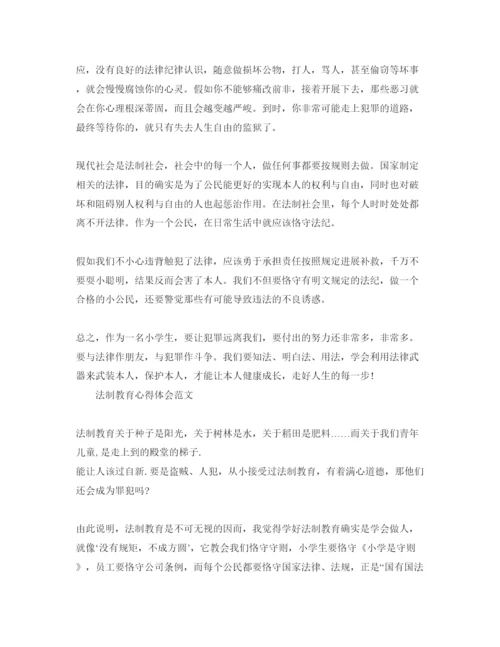 精编年中小学生法制教育讲座参考心得体会参考范文10篇.docx