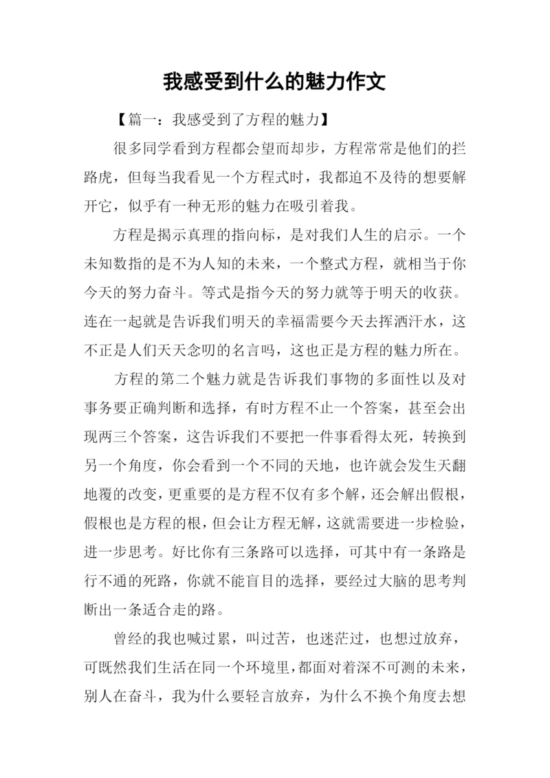 我感受到什么的魅力作文.docx