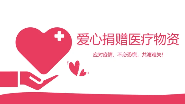 关爱武汉爱心捐赠医疗物资动态PPT