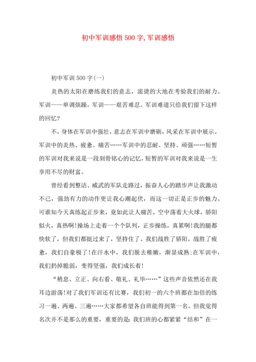 初中军训感悟500字,军训感悟.docx