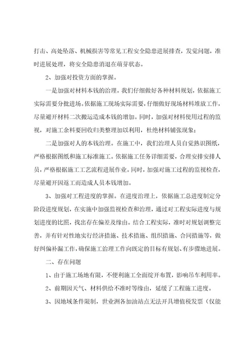 项目经理年度工作报告