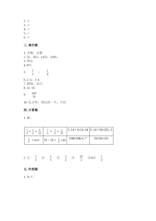 2022六年级上册数学期末测试卷附答案（轻巧夺冠）.docx