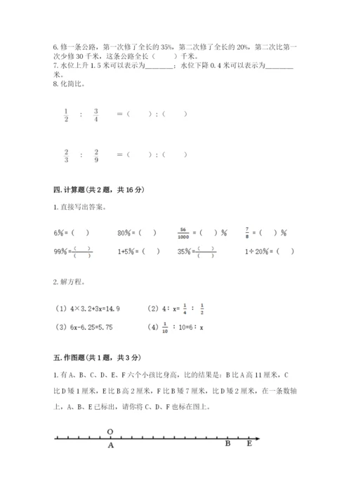 镇原县六年级下册数学期末测试卷学生专用.docx