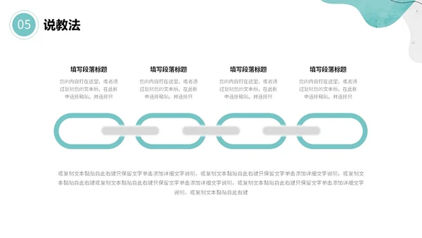 绿色清新简约流体形状曲线教师说课通用模版PPT