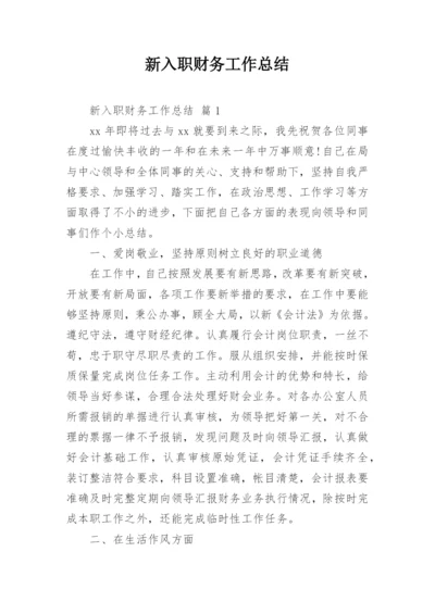 新入职财务工作总结.docx