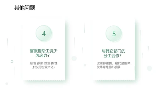 绿色简约商务打造金牌客服团队汇报述职PPT模板客服培训
