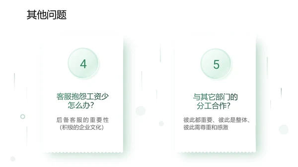 绿色简约商务打造金牌客服团队汇报述职PPT模板客服培训