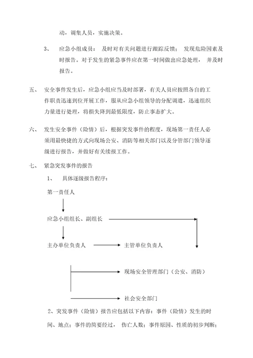 大型活动突发事件应急预案