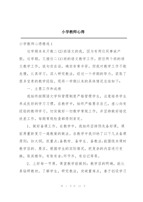 小学教师心得.docx