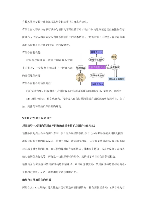 项目融资复习整理资料习题及答案.docx