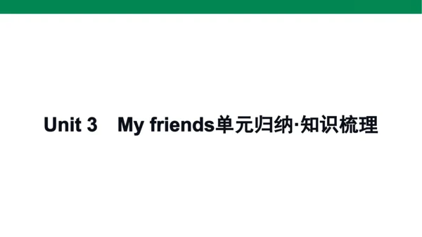 人教PEP英语四年级上册期中复习 单元归纳·知识梳理  课件(共19张PPT)