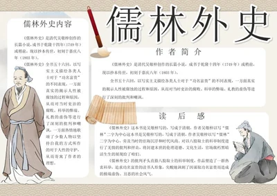 儒林外传手抄报wrod模板
