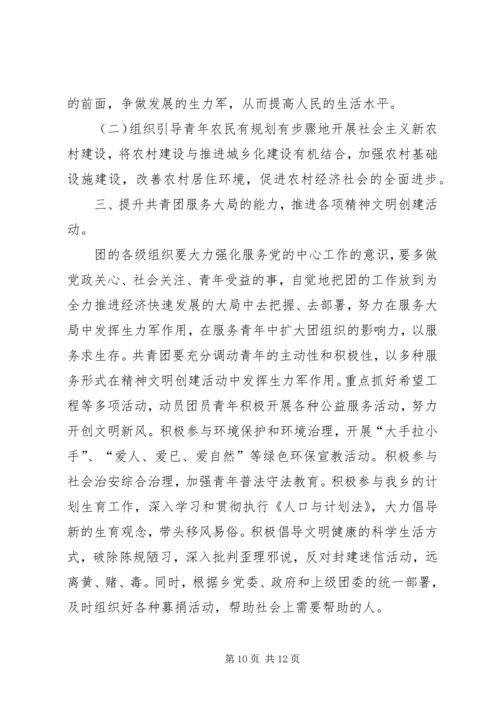 在共青团XX乡第八次代表大会上的报告.docx