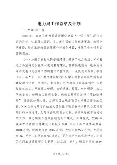 电力局工作总结及计划.docx