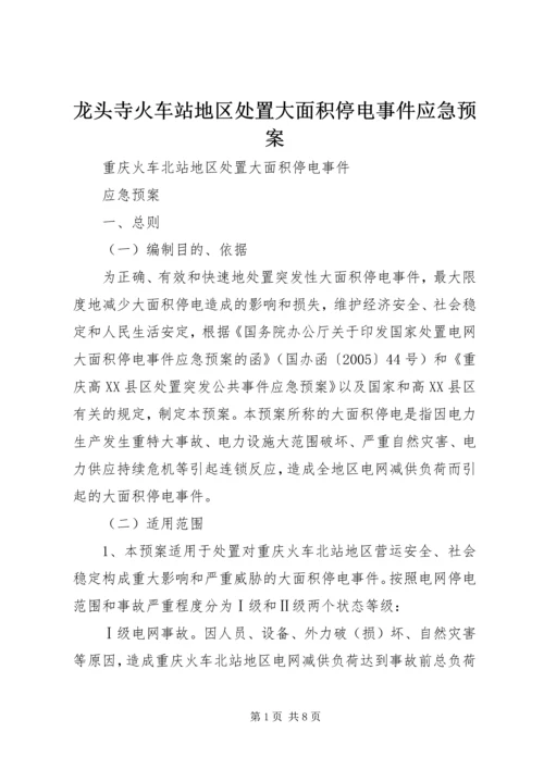 龙头寺火车站地区处置大面积停电事件应急预案.docx