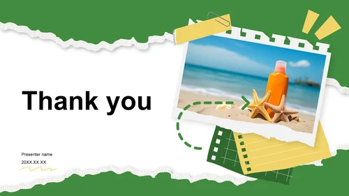 绿色简约风应届生求职作品集展示PPT主题