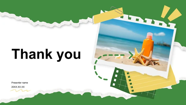 绿色简约风应届生求职作品集展示PPT主题