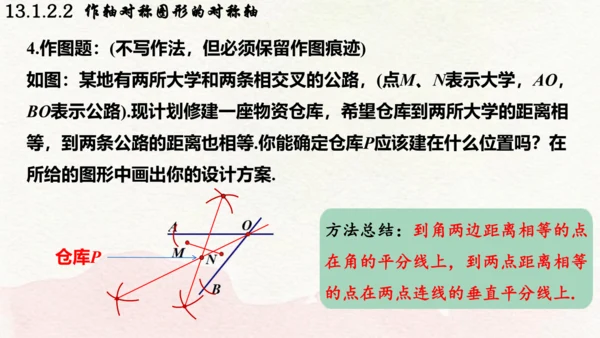 人教版数学八年级上册13.1.2.2  作轴对称图形的对称轴课件（共19张PPT）