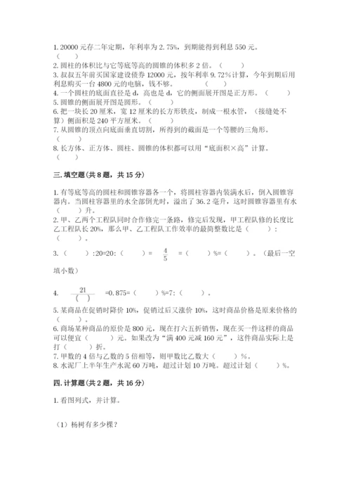 北京版六年级下册数学期中测试卷【突破训练】.docx