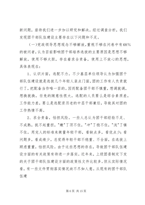 关于XX县共青团干部队伍建设的调查与思考.docx