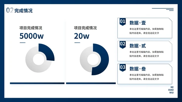 几何高级渐变商务月末工作总结PPT模板