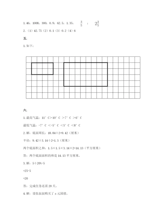 小学数学六年级下册竞赛试题精品（b卷）.docx