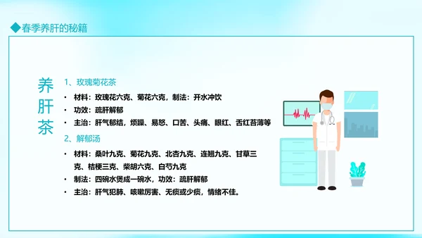 春季养生养肝知识讲座动态PPT模板