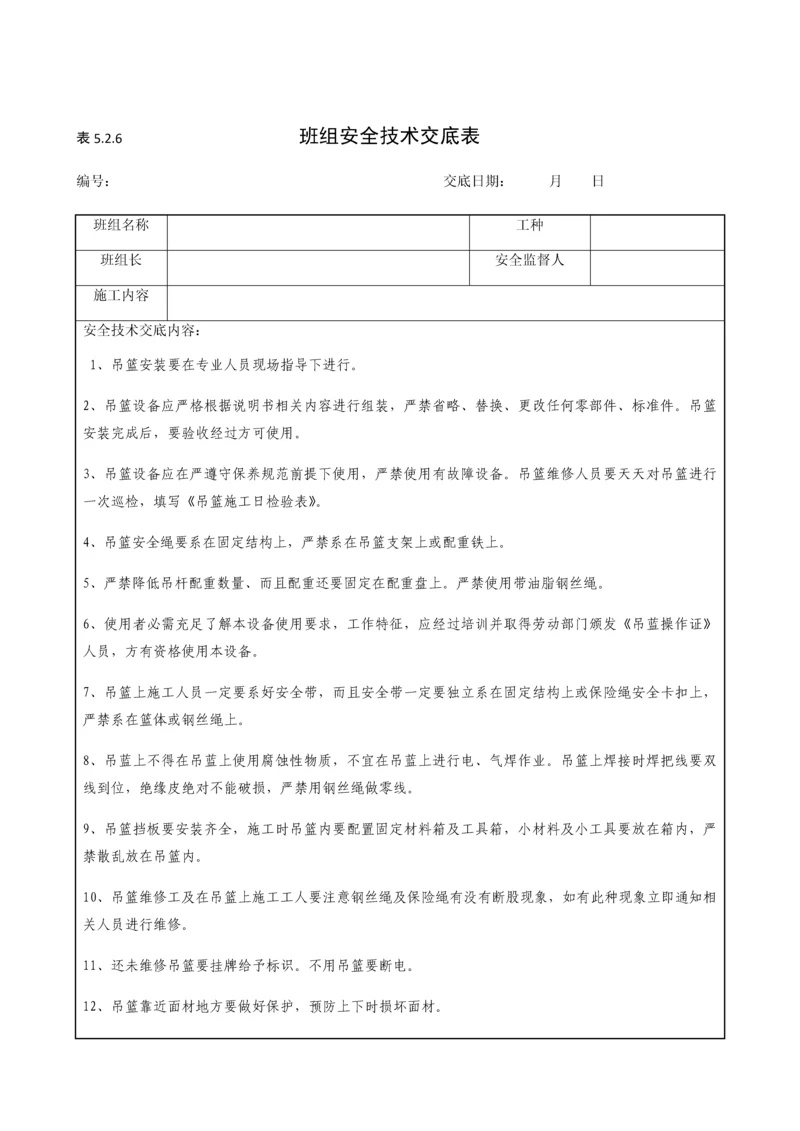 综合标准施工吊篮安全核心技术交底.docx