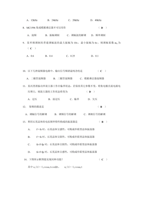 高频电子线路复习题及答案.docx