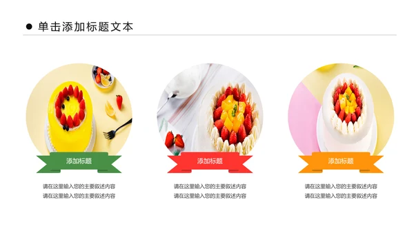 甜品蛋糕美食甜点下午茶动态PPT模板