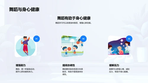 舞蹈学习益处解析PPT模板