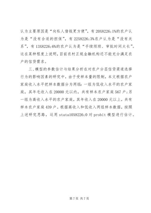 信贷渠道选择及制约原因.docx