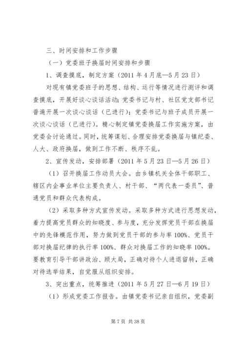 乡镇领导班子换届工作实施意见.docx