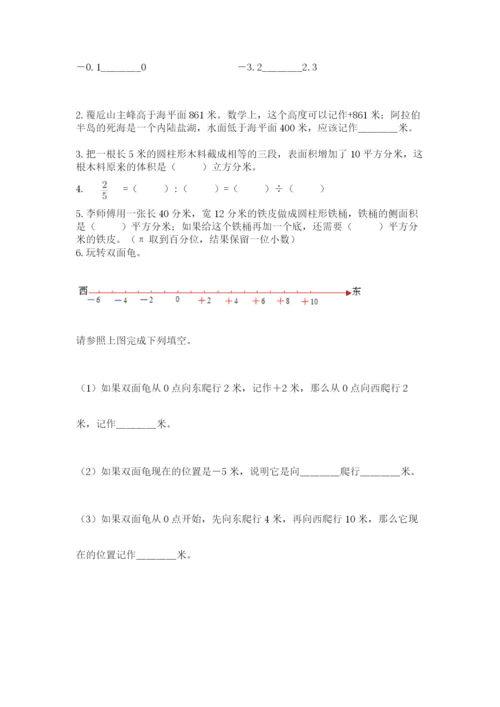 人教版六年级数学下学期期末测试题精品【网校专用】.docx