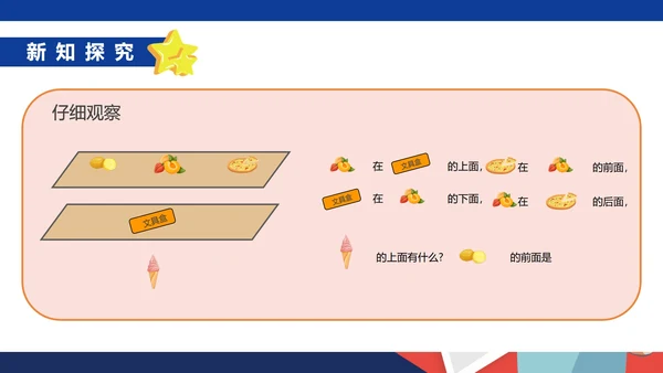 蓝色扁平风一年级数学位置课件PPT模板