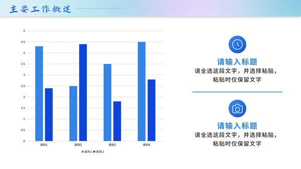 蓝色商务风转正述职报告PPT模板
