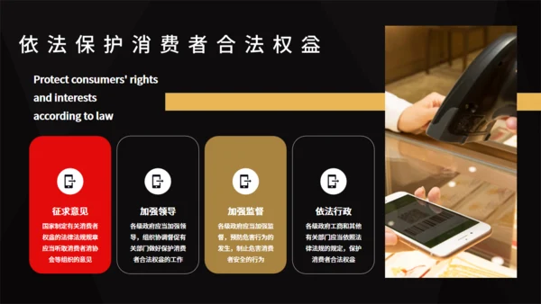 黑金高档315消费者权益日通用PPT模板