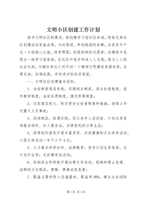 文明小区创建工作计划 (4).docx